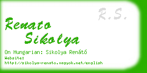 renato sikolya business card