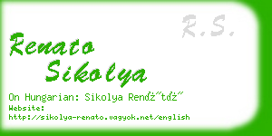 renato sikolya business card